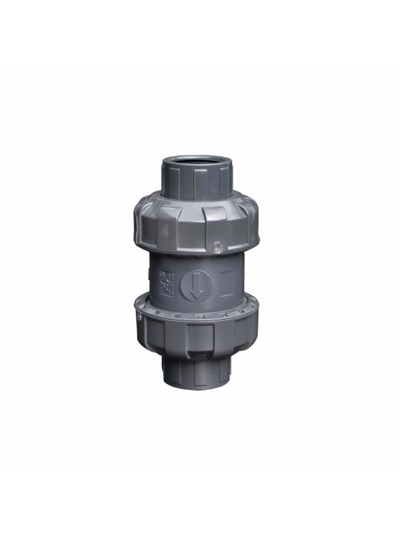 PVC TRUE UNION CHECK VALVE (BSPT FEMALE THREAD ENDS)