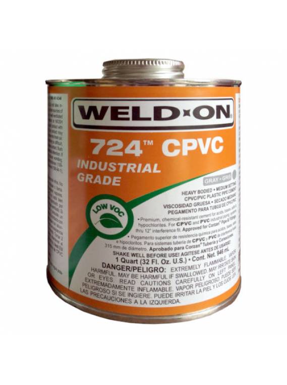 WELDON 724 CPVC SOLVENT CEMENT, GREY